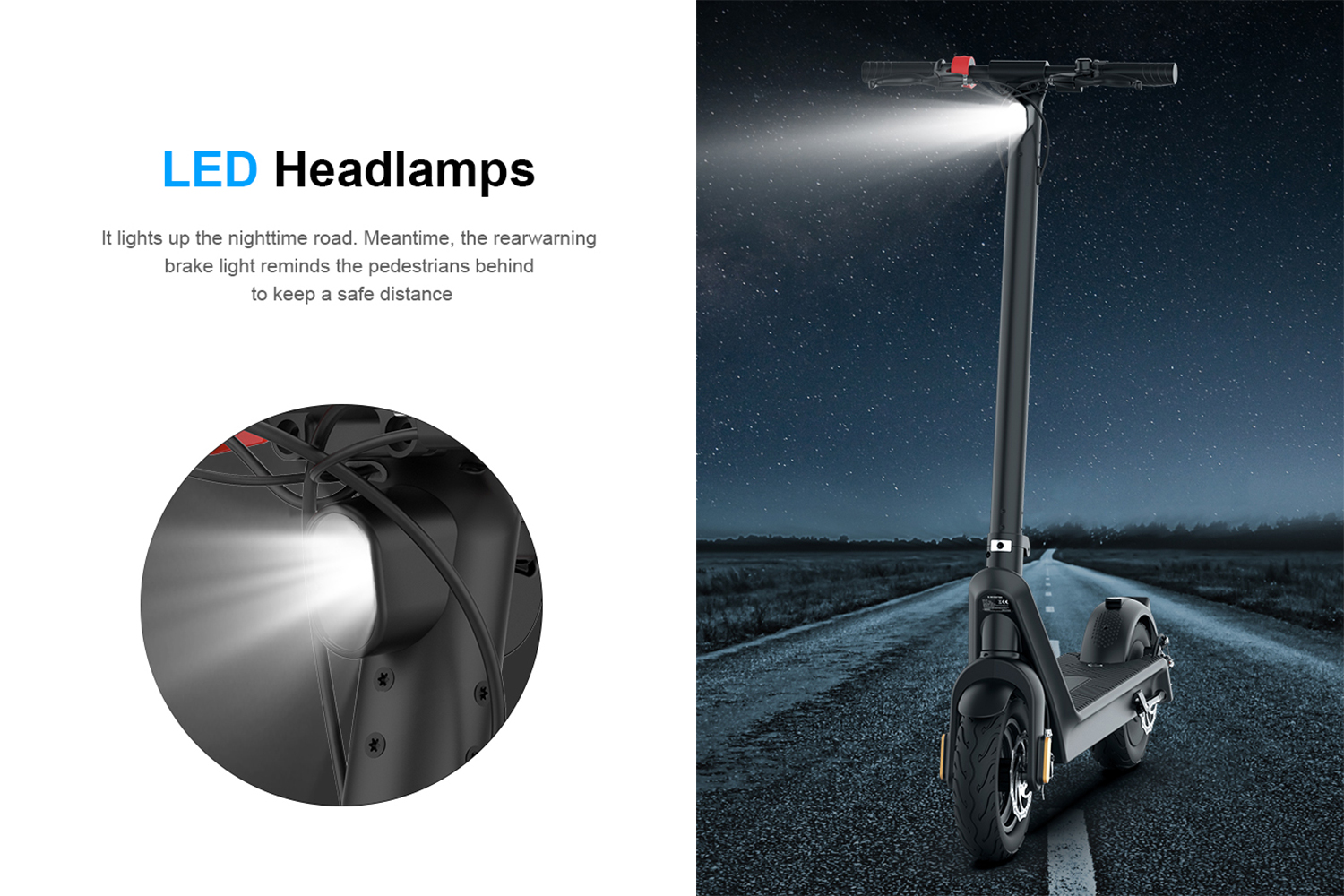 Folding Electric Scooter for Adults 500W Motor 40km/h Speed Long-Range Commuter E Scooter with Removable Battery