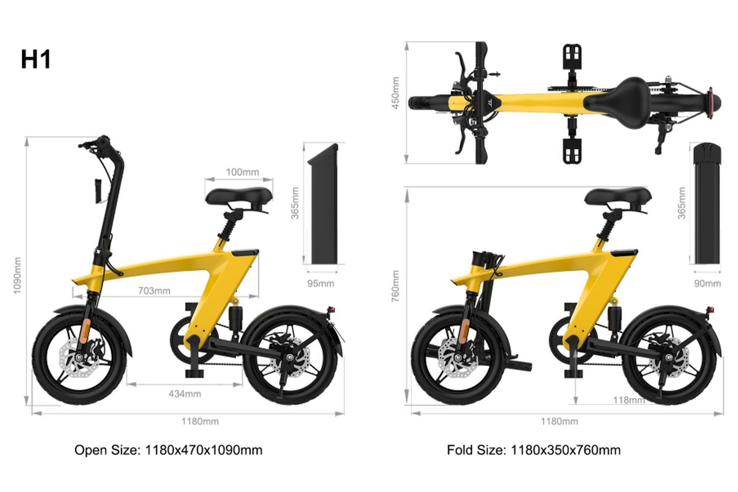 Folding Electric Bike 36V 250W 14