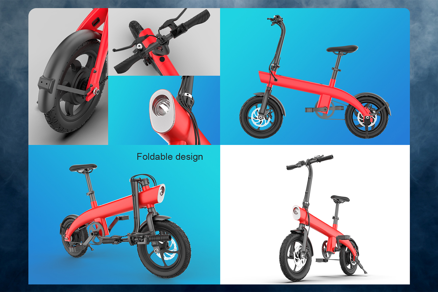 Folding Electric Bike for Adults – 14-Inch Portable Commuter E-Bike with 250W Brushless Motor, Removable Lithium Battery & Disc Brakes