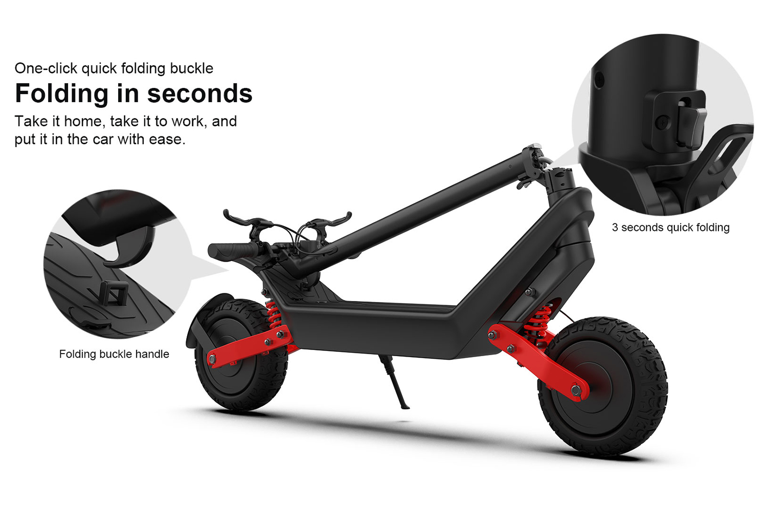 Folding Off-Road Electric Scooter for Adults 2000W Dual Motor 11-Inch Tires Long-Range Commuter E Scooter