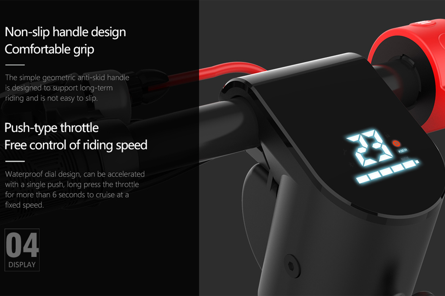 Folding Electric Scooter for Adults 350W Motor 45km Range Long-Range Commuter E Scooter with Embedded Battery