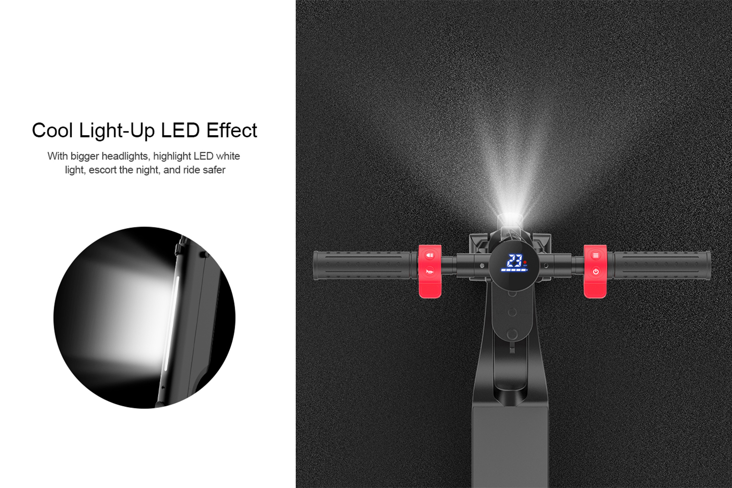 Portable Lightweight Folding Electric Scooter for Adults 250W Motor with Removable Battery and Dual Brake System