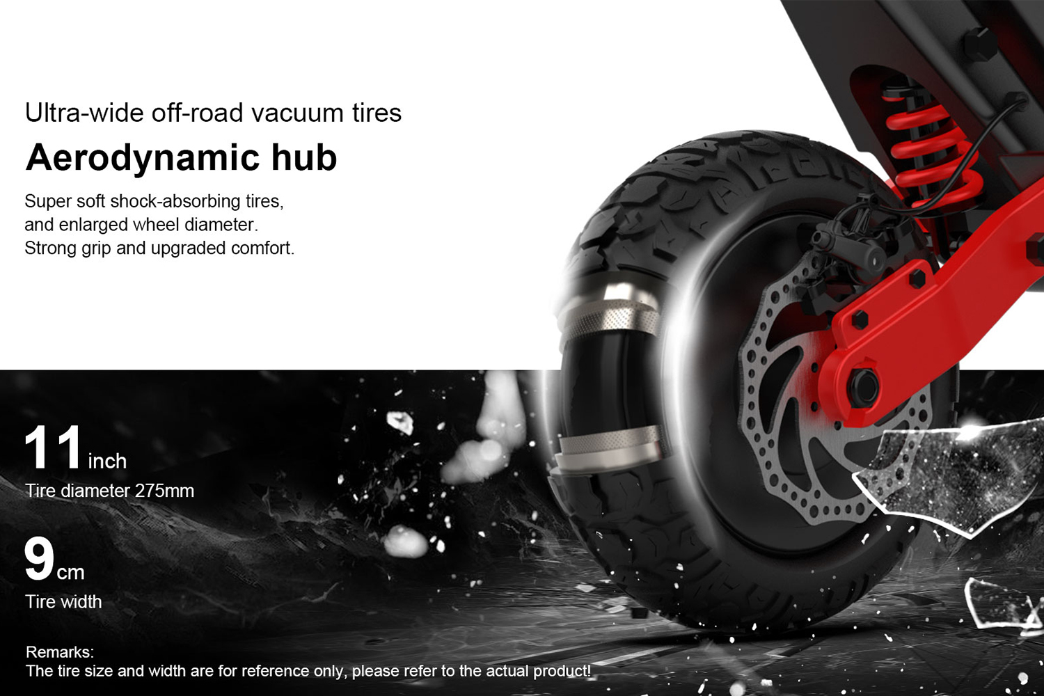 Folding Off-Road Electric Scooter for Adults 2000W Dual Motor 11-Inch Tires Long-Range Commuter E Scooter