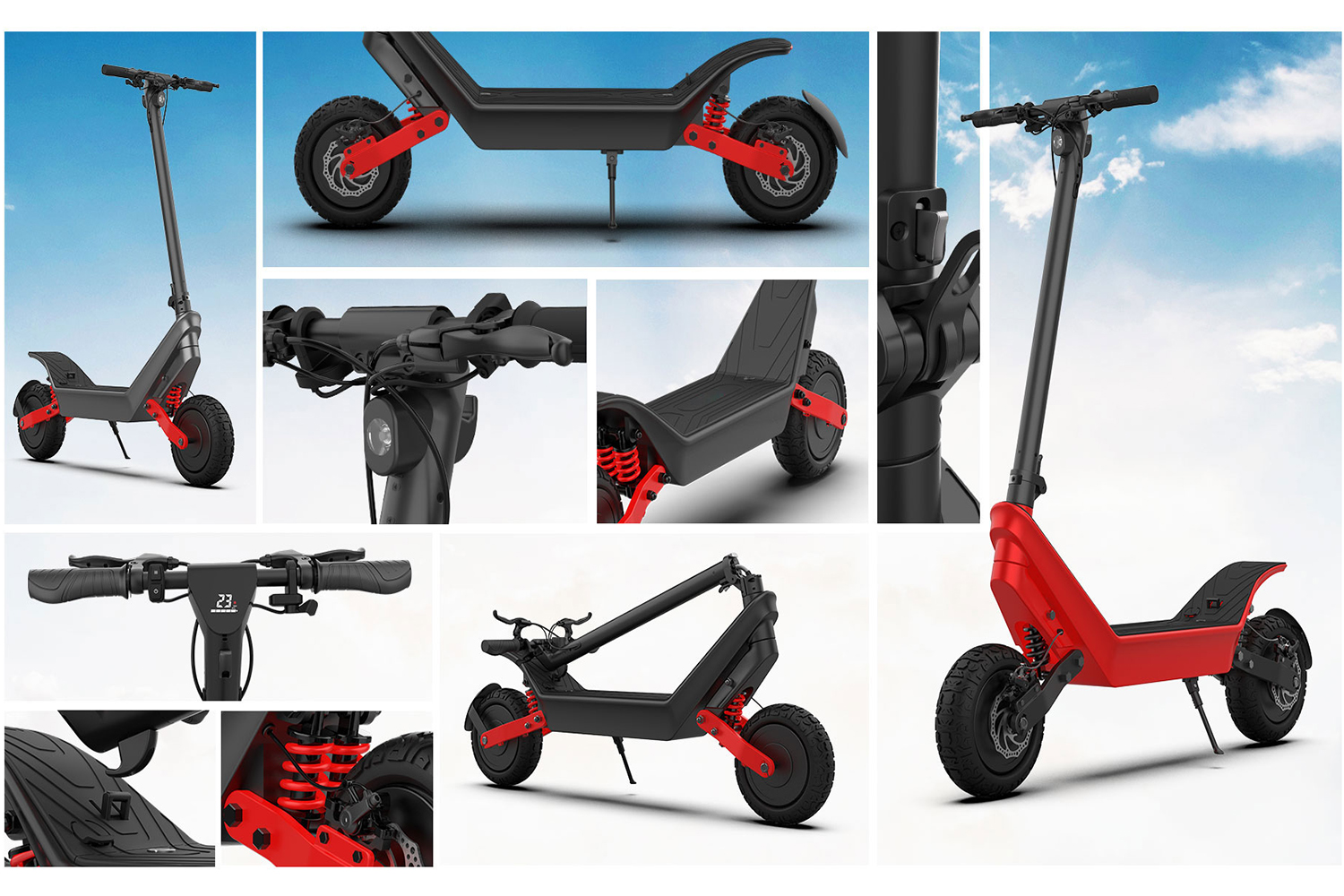Folding Off-Road Electric Scooter for Adults 2000W Dual Motor 11-Inch Tires Long-Range Commuter E Scooter