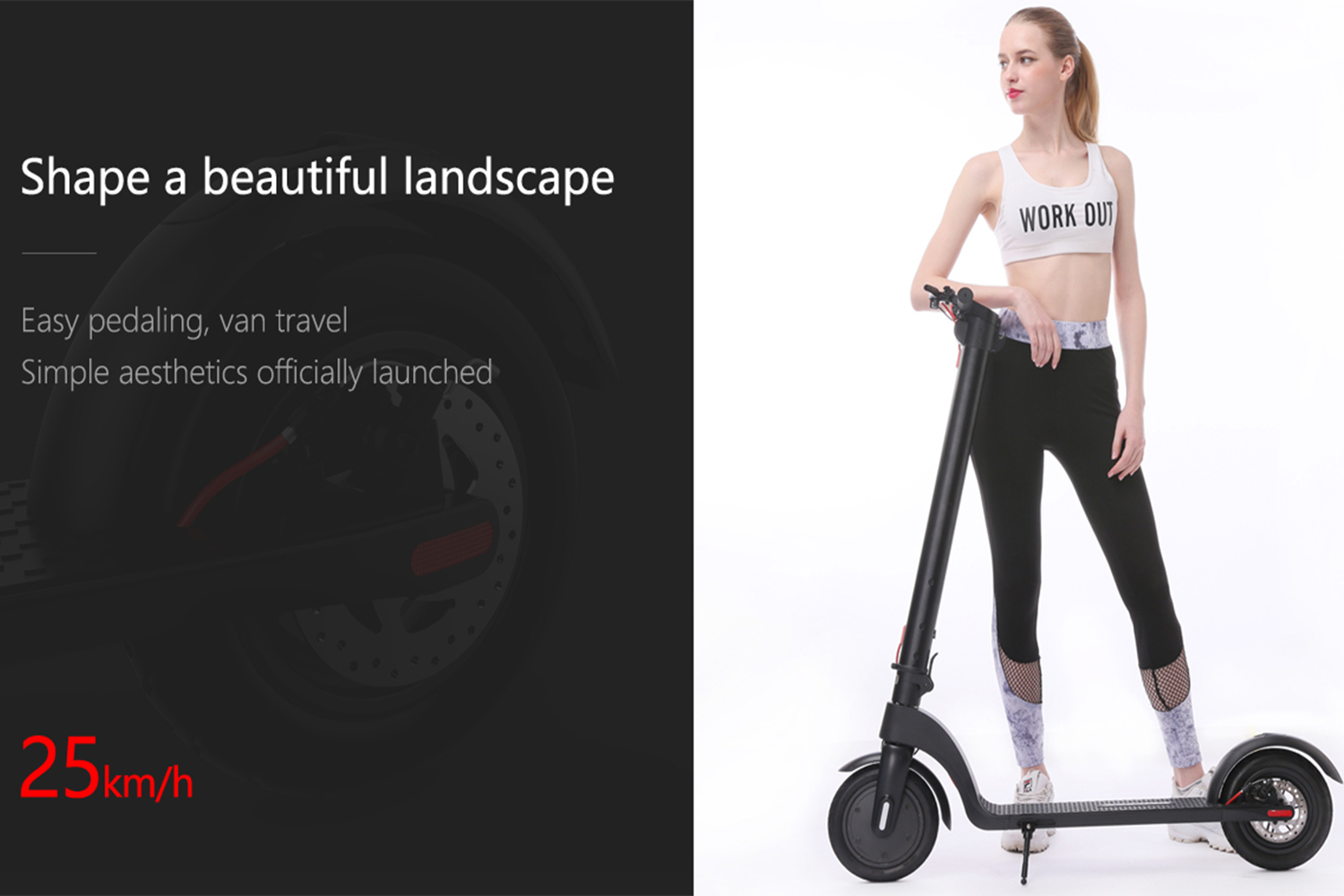 Folding Electric Scooter for Adults 350W Brushless Motor 25km Range Lightweight Commuter E Scooter with Removable Battery