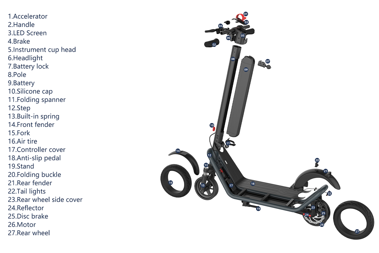 Folding Electric Scooter for Adults 450W Motor 10-Inch Tires 50km Long-Range Commuter E Scooter