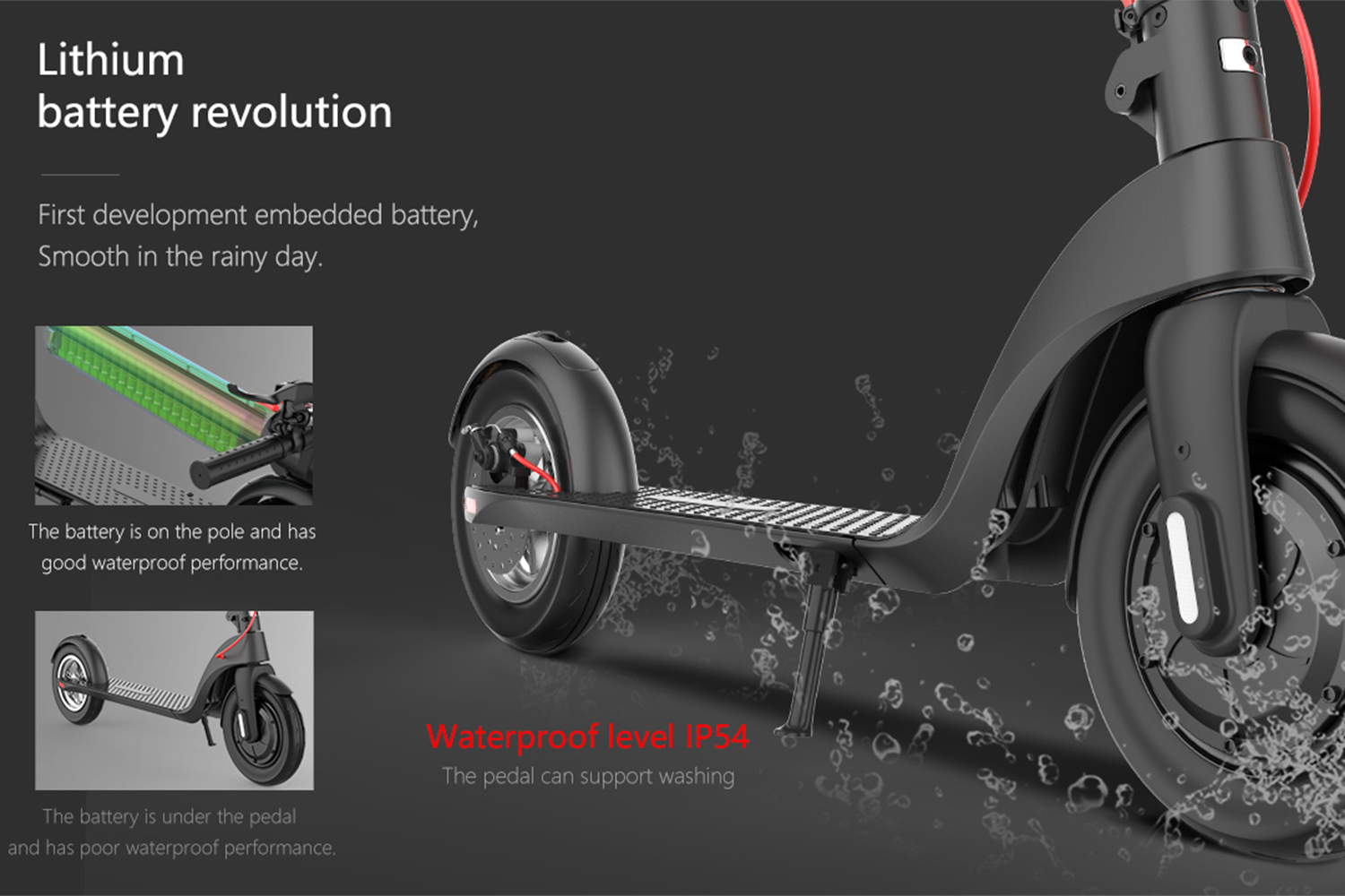 Folding Electric Scooter for Adults 350W Motor 45km Range Long-Range Commuter E Scooter with Embedded Battery