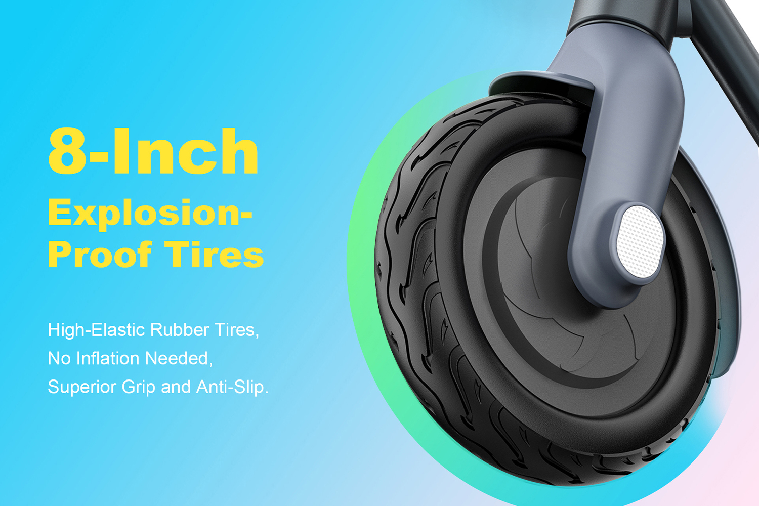 Kids Electric Scooter with LED Lights 200W Motor 8-Inch Tires Foldable E Scooter for Children