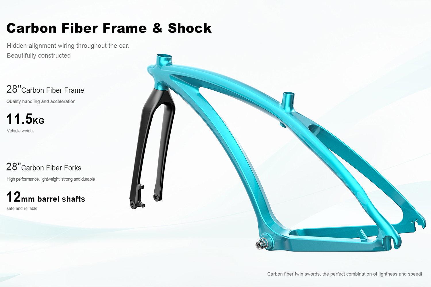 Carbon Fiber Lightweight City Bike – 12-Speed Shimano Urban Commuter Bicycle