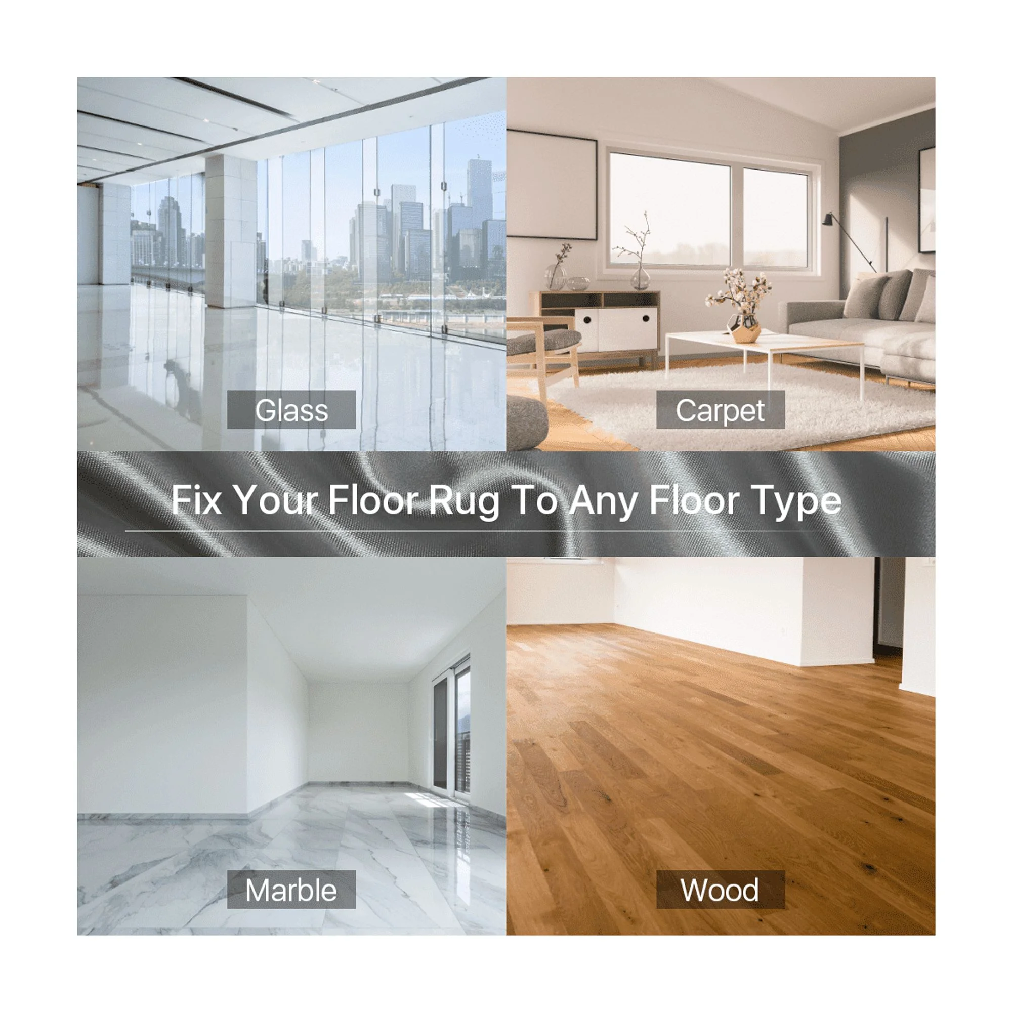 Jozram Non Slip Rug Gripper for Hardwood, Carpet, Tile, 8 Count