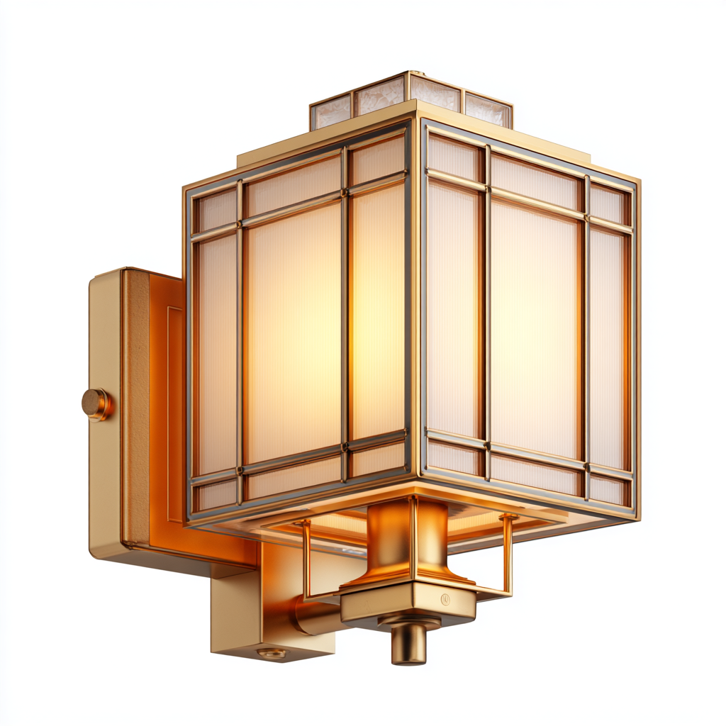 Aplique de pared con pantalla abierta en estilo vintage