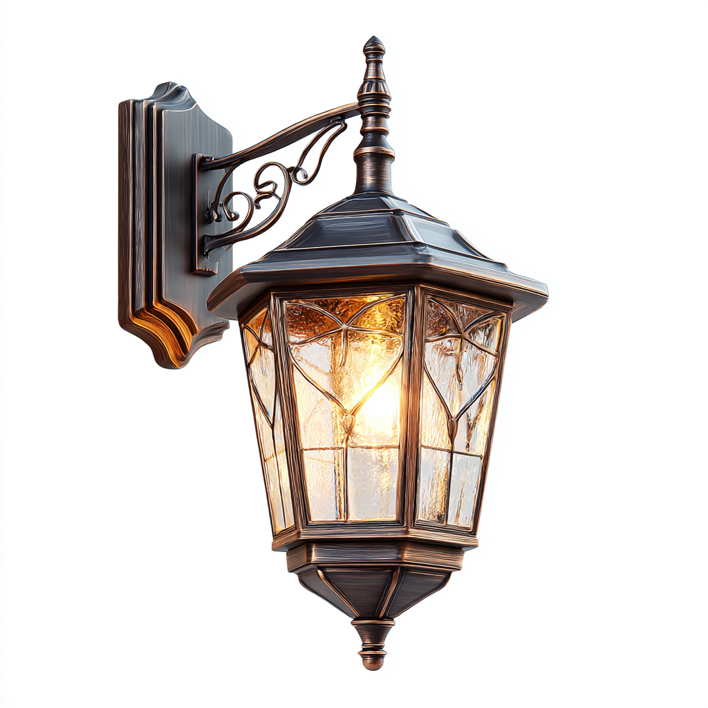 Aplique de pared solar para jardín estilo antiguo