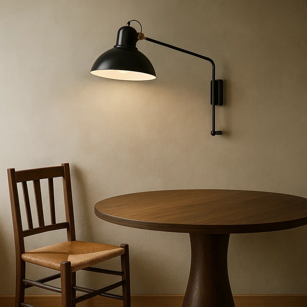 Aplique de pared con pantalla metálica