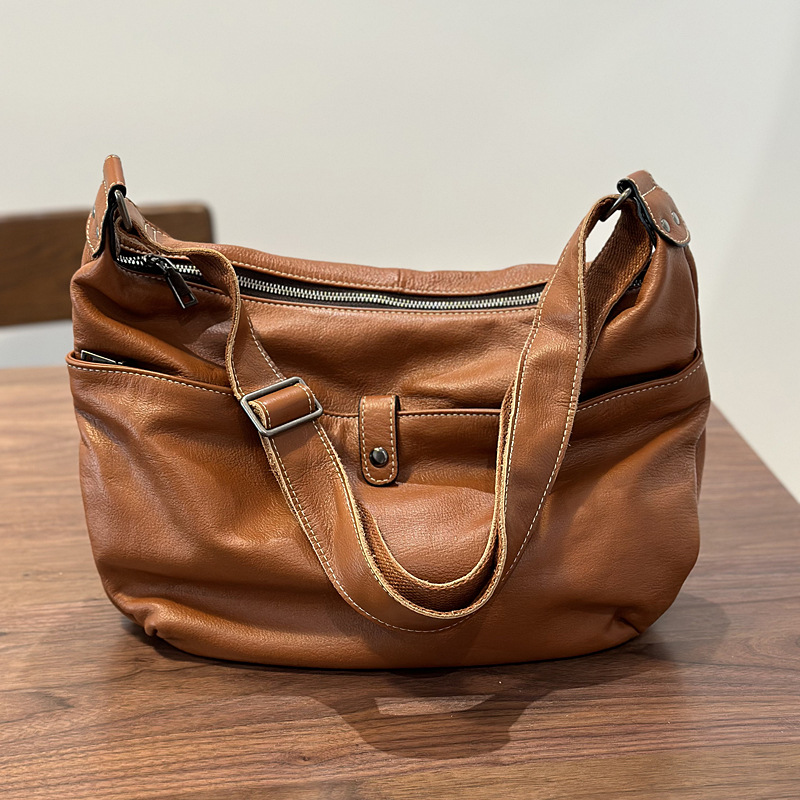 Liana Hobo Shoulder Bag – Caramel Brown