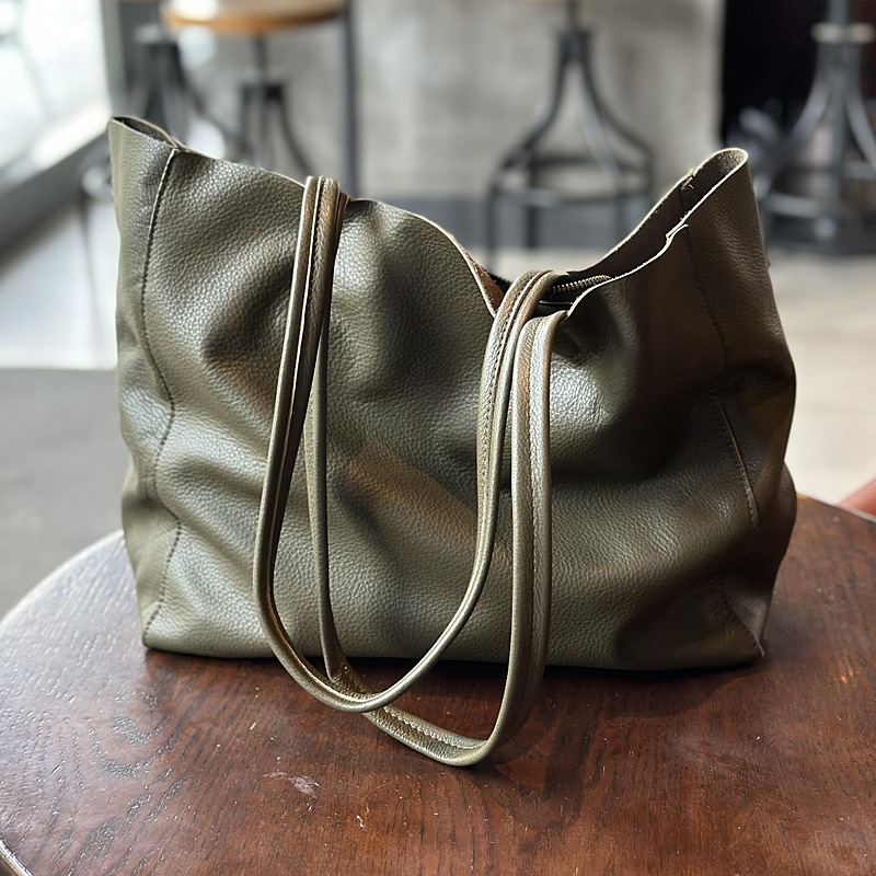 Sienna Slouch Tote – Olive Green
