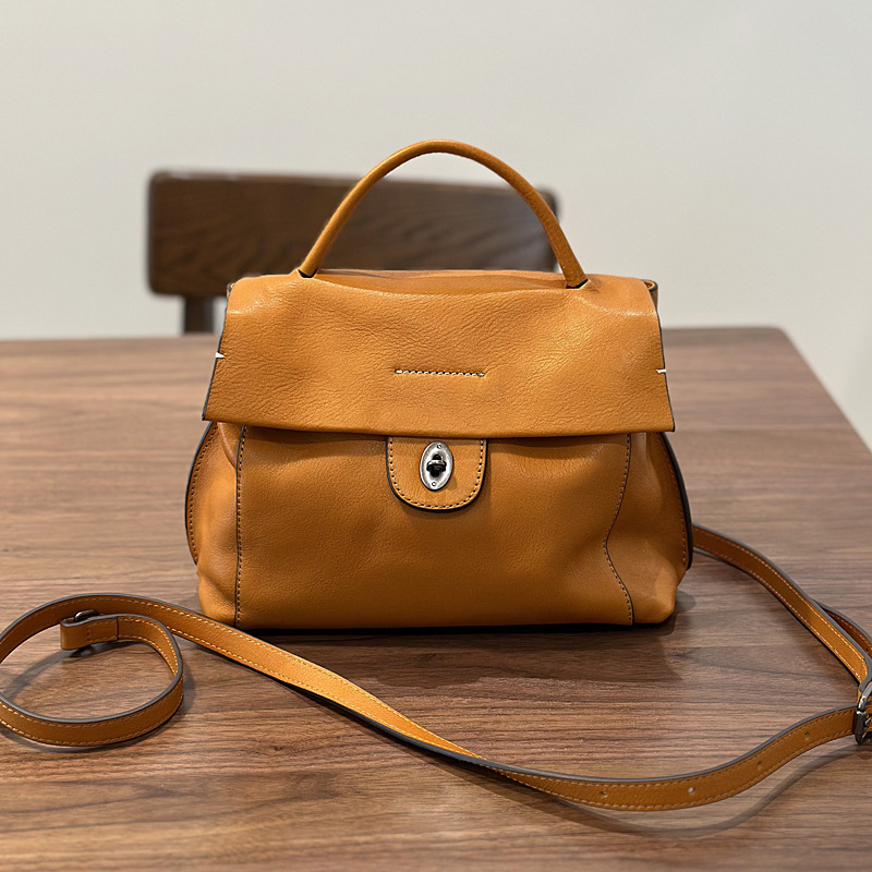 Audrey Mini Satchel – Honey Amber
