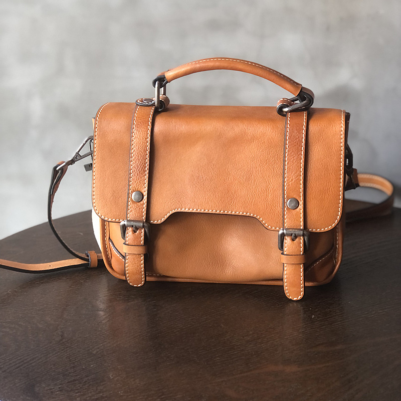 Ada Vintage Satchel – Caramel Cognac