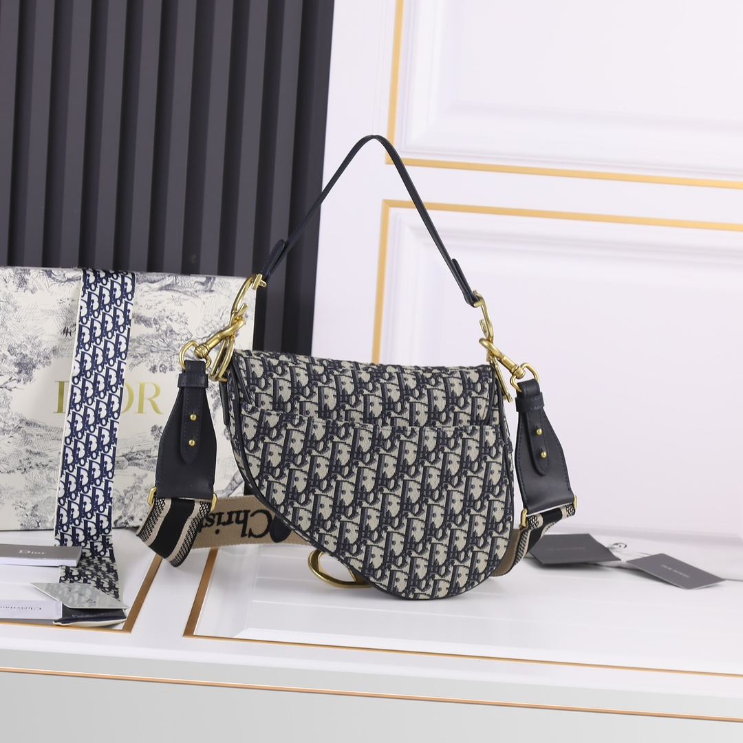 Dior Saddle Bags With Strap Women Shoulder Bags Size 25.5*20*6.5cm
