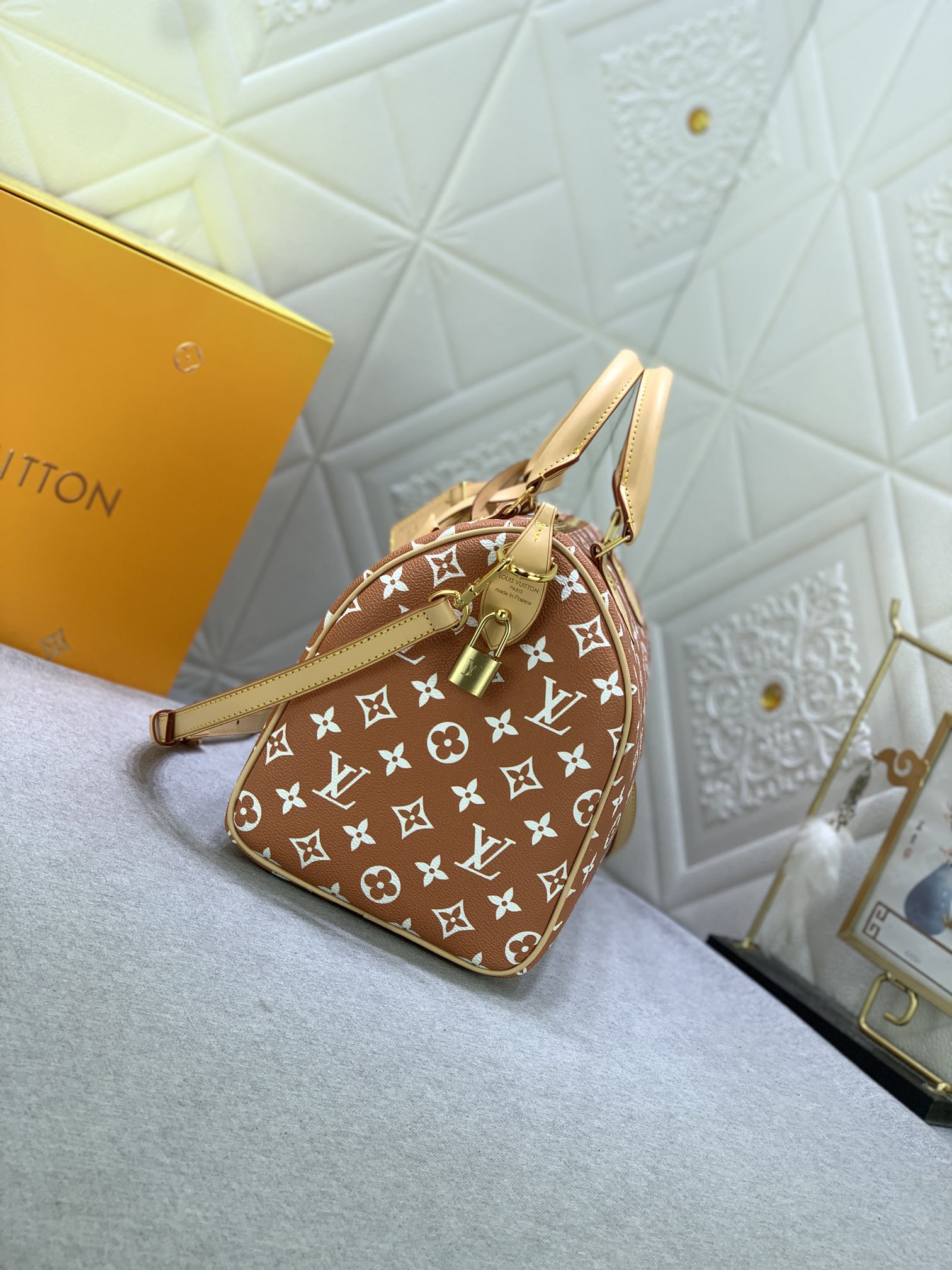Louis Vuitton Speedy P9 Bandoulière 30 Monogram Leather Travel Bags Size 30*21*7cm