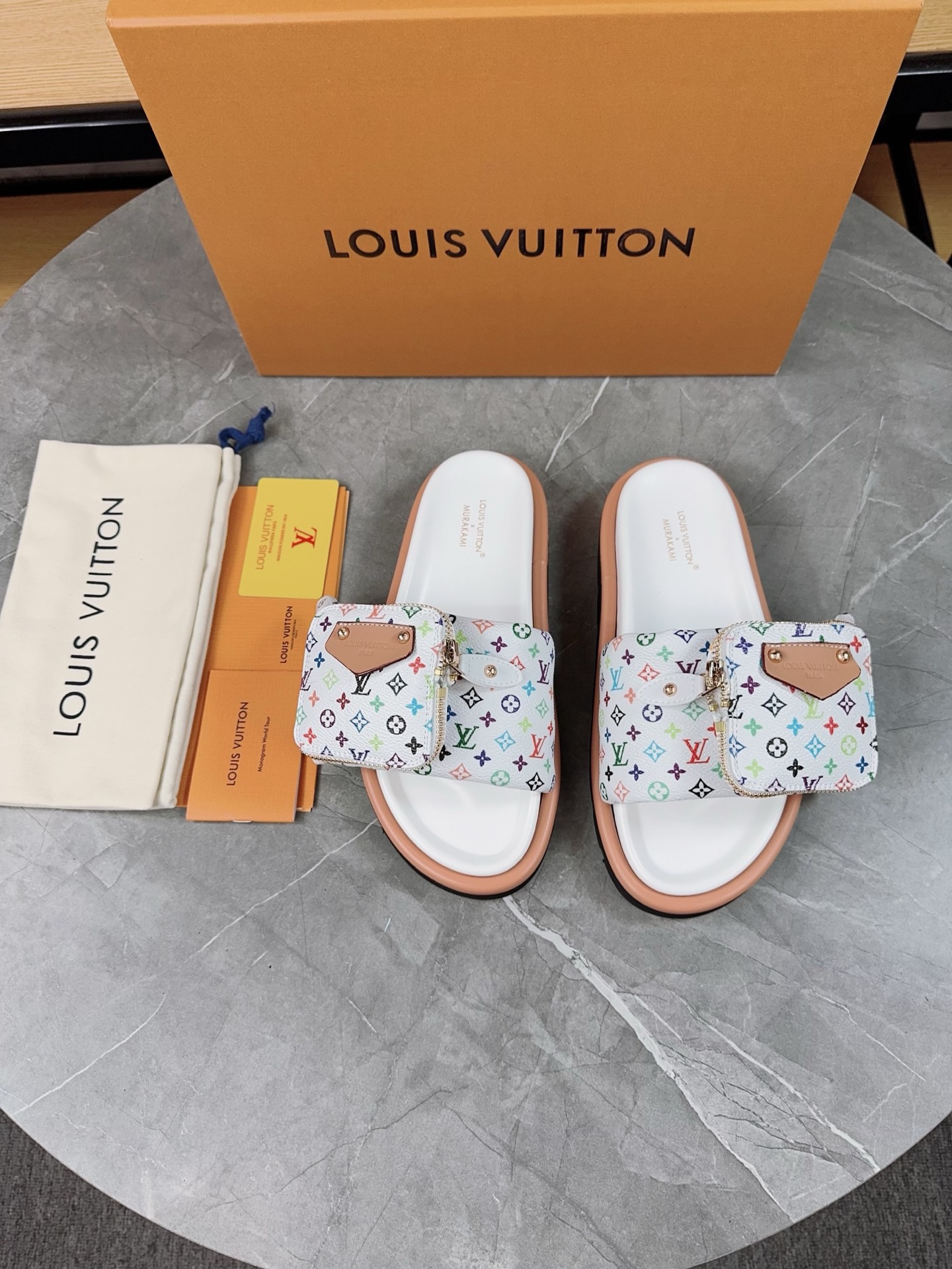 Louis Vuitton Pool Pillow Flat Comfort Slippers Size 36-46