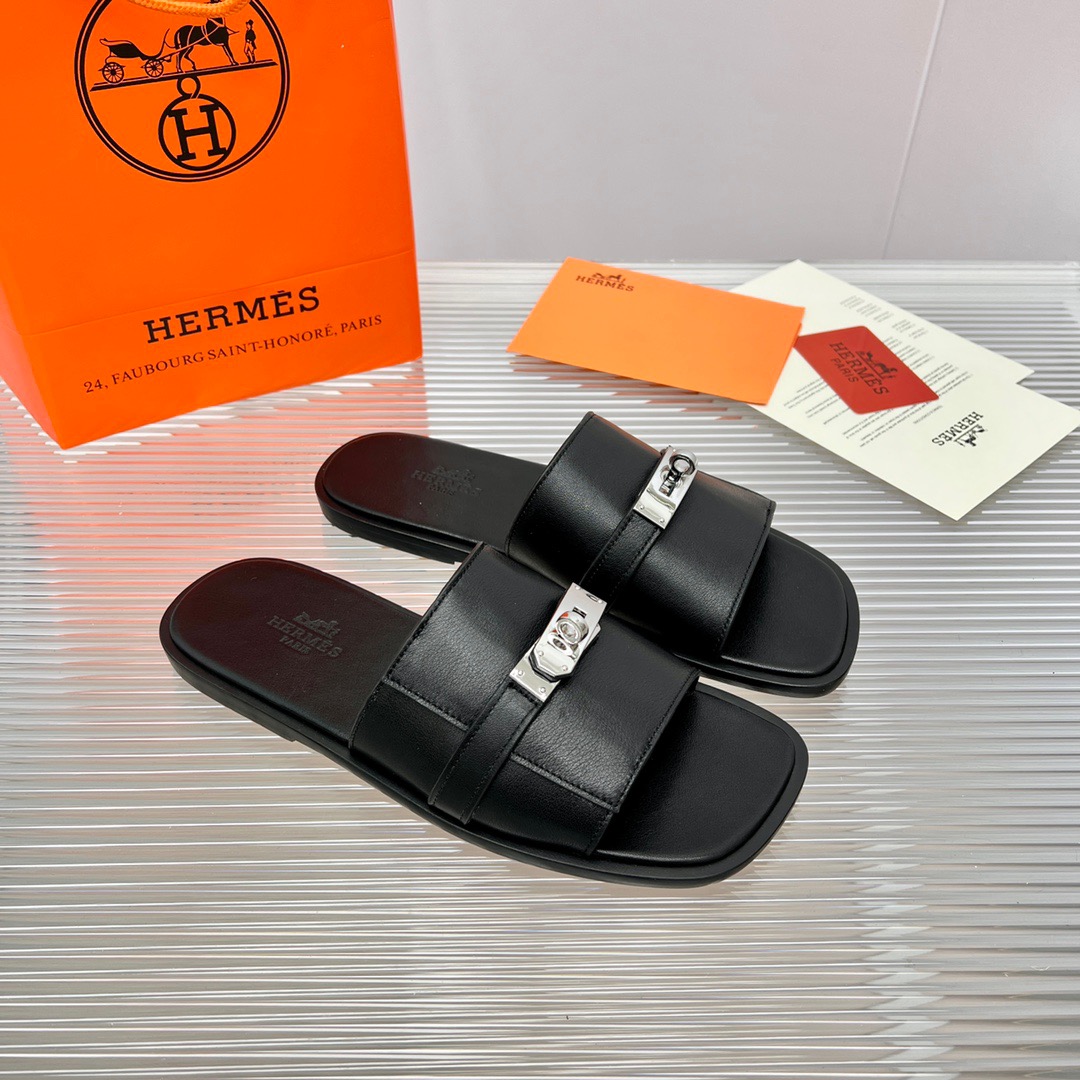 Hermes Gabriel Sandals Size 39-45 4-Color