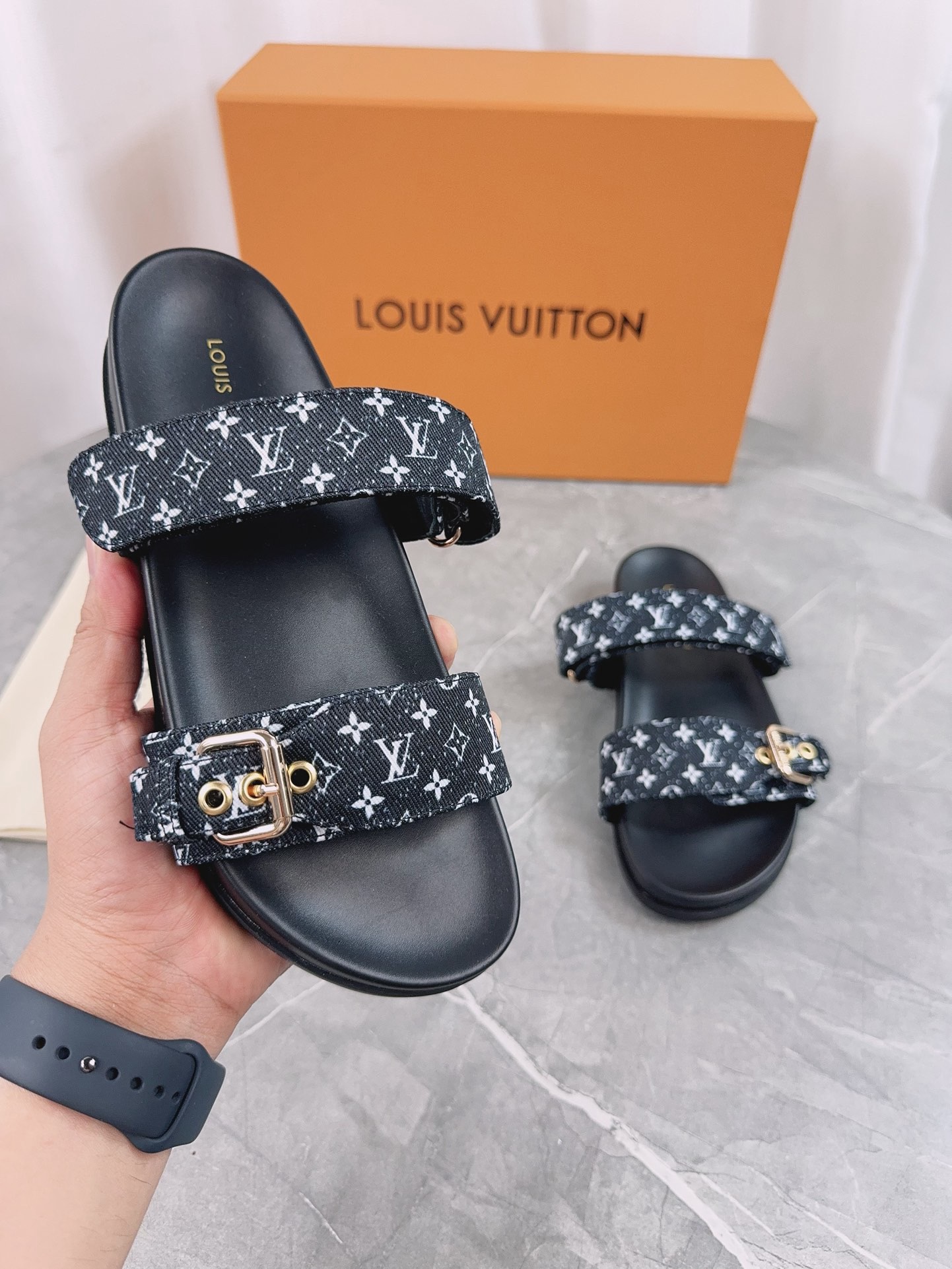 Louis Vuitton Pool Pillow Flat Comfort Slippers Size 36-46