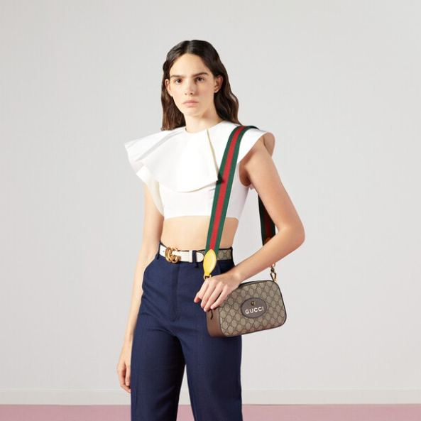 Gucci Neo Vintage GG Supreme Messenger Mens Shoulder Bags for Men Size 24*14.5*7cm