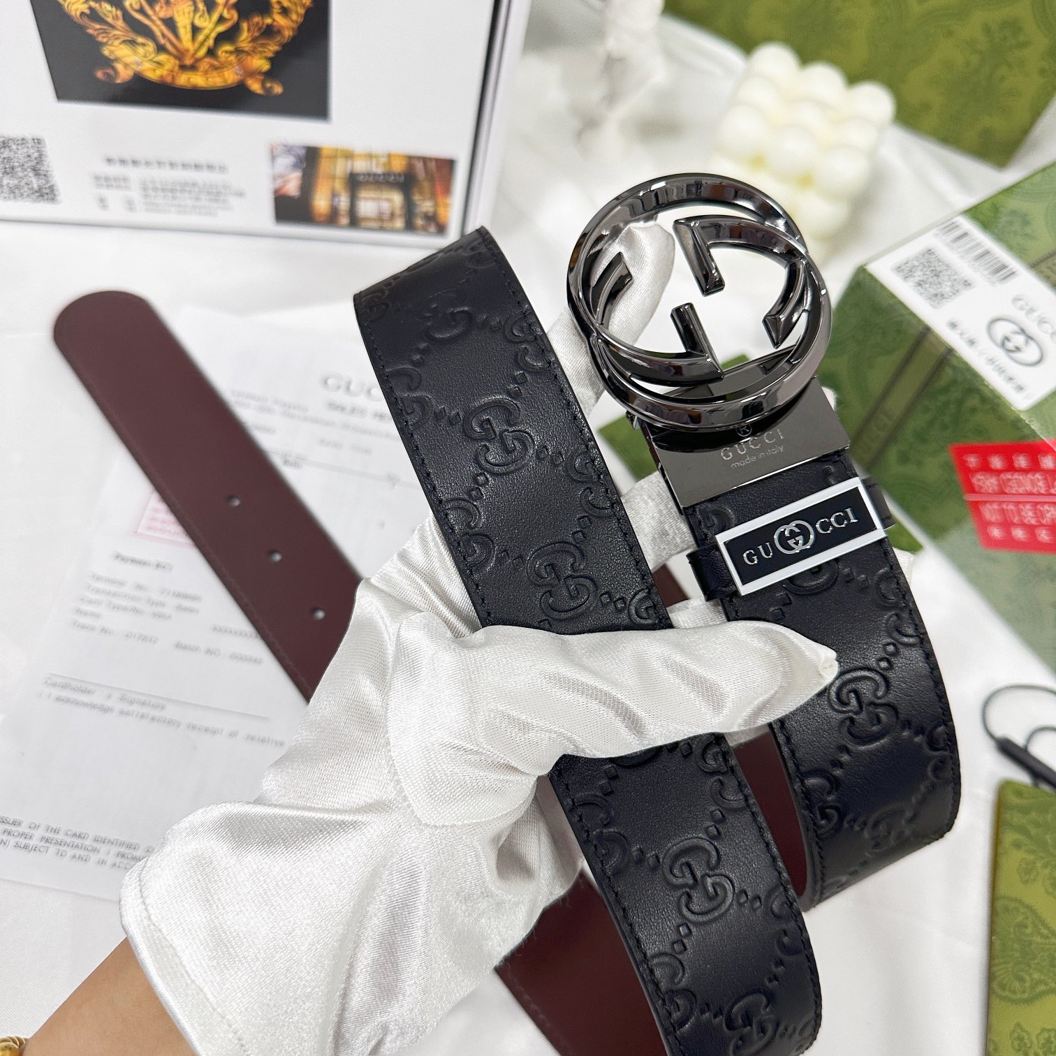 Gucci Mens Belt Width 3.8cm