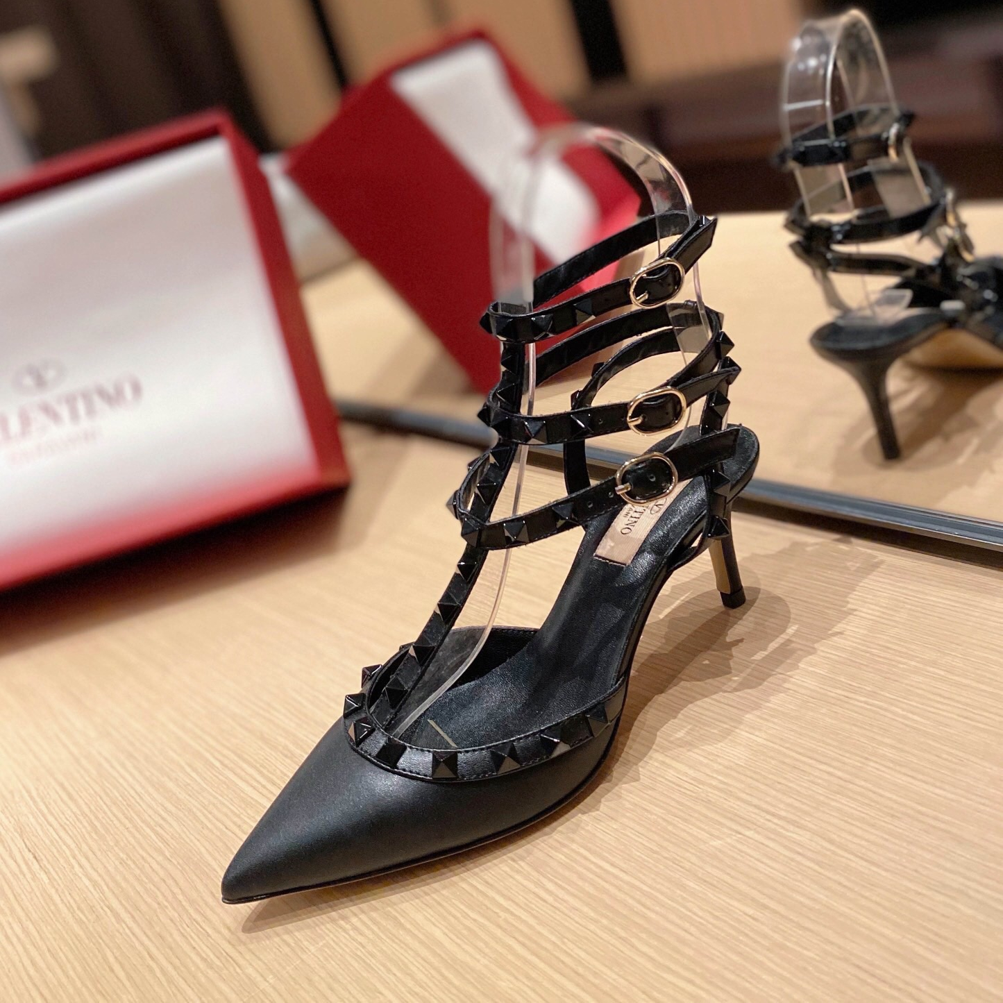 Valentino Rockstud Ankle Strap Pumps Size 35-41 4-Color