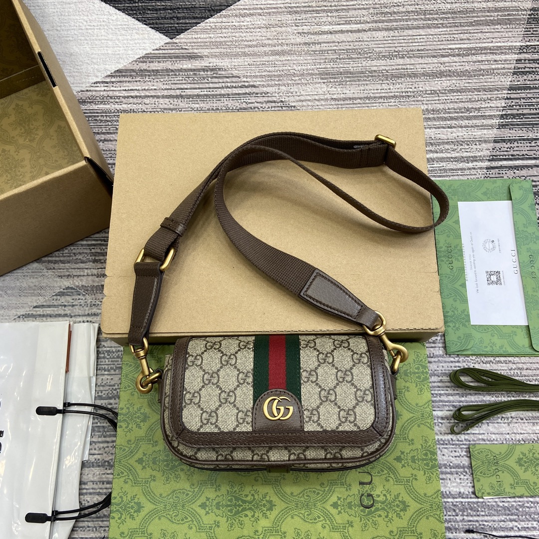 Gucci Ophidia Super-Mini Women Shoulder Bags Size 18.5*10*5.5cm