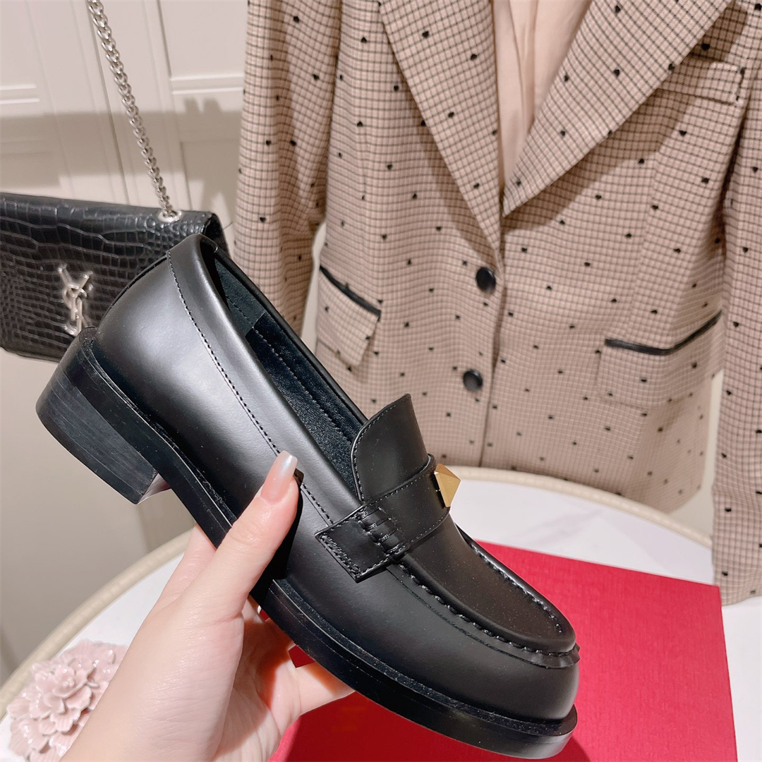 Valentino Roman Stud Brushed Calfskin Loafer Size 36-41