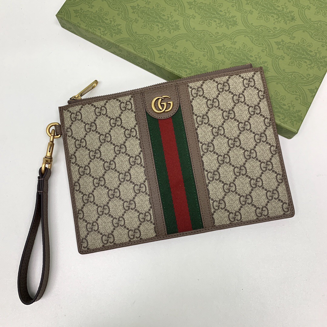 Gucci New GG Supreme Clutch Size 24*17.5*1cm Style 672989