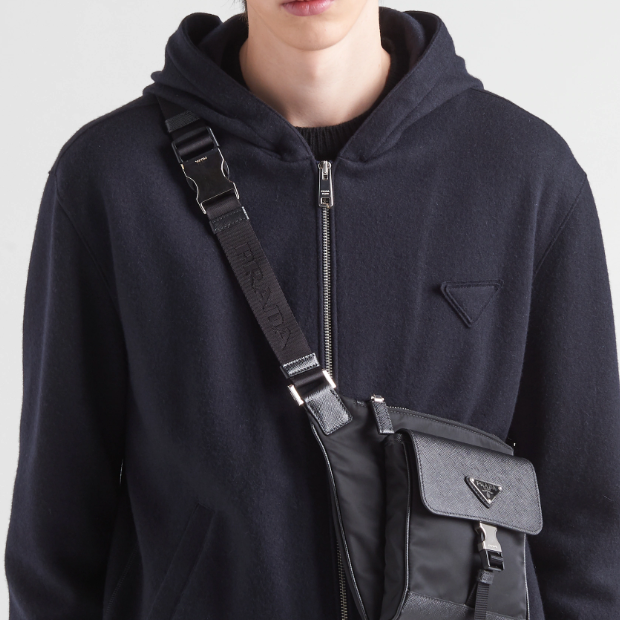 Prada 2VH160 Re-Nylon and Saffiano Leather Mens Shoulder Bags Size 20*16*2.5cm