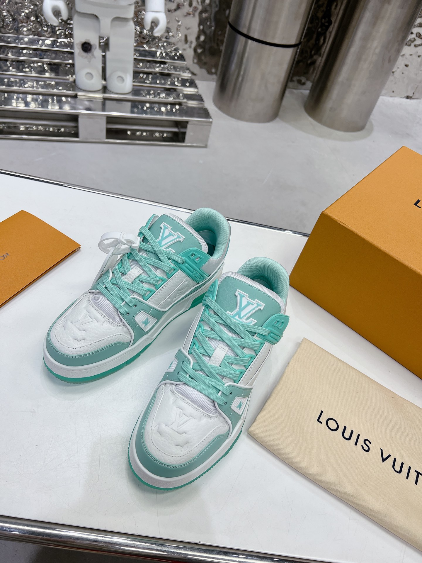 Louis Vuitton Trainer Monogram denim Sneaker Size 36-46