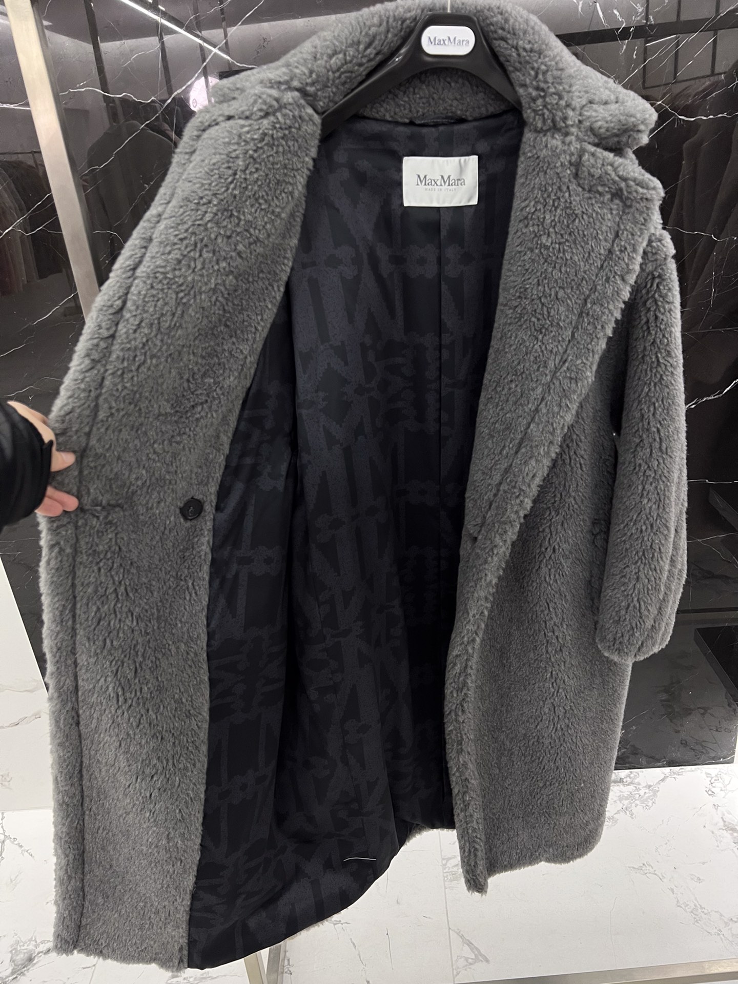 Max Mara Teddy fur long coat Size XS-M
