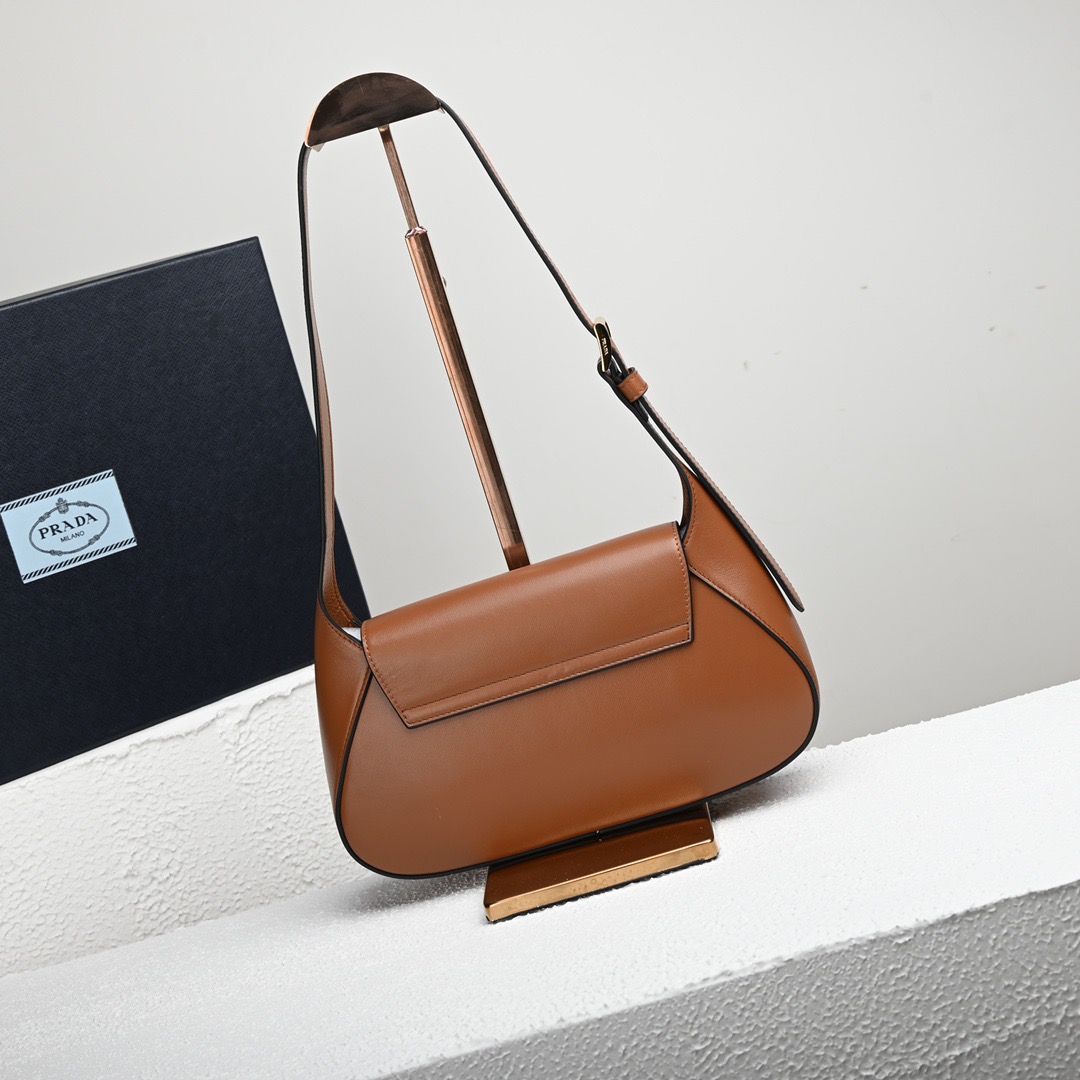 Prada 1BD358 Small Leather Women Shoulder Bags Size 25*15*5.5cm