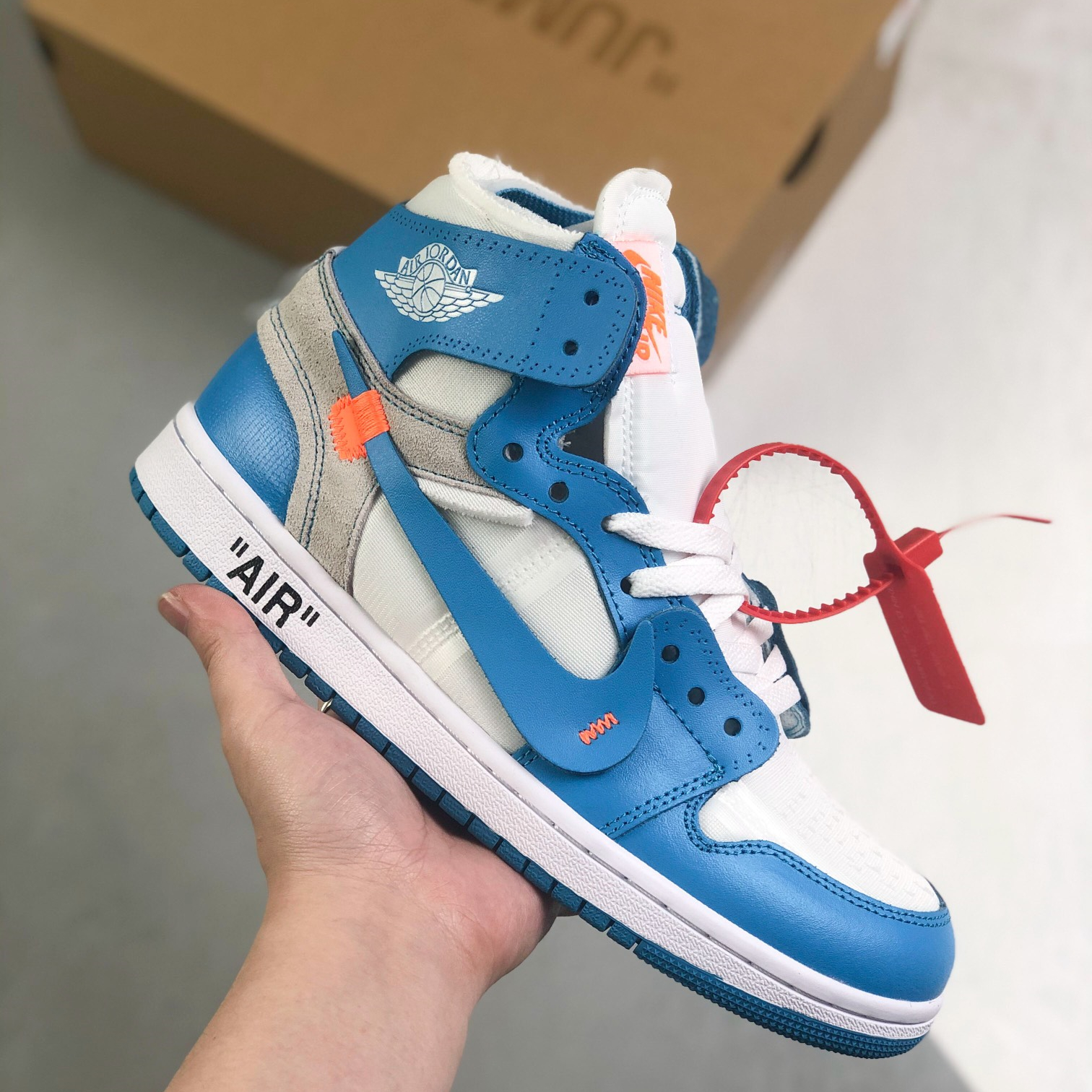 Nike Air Jordan 1 x OFF White High Top Sneakers Shoes Gr. 36-46