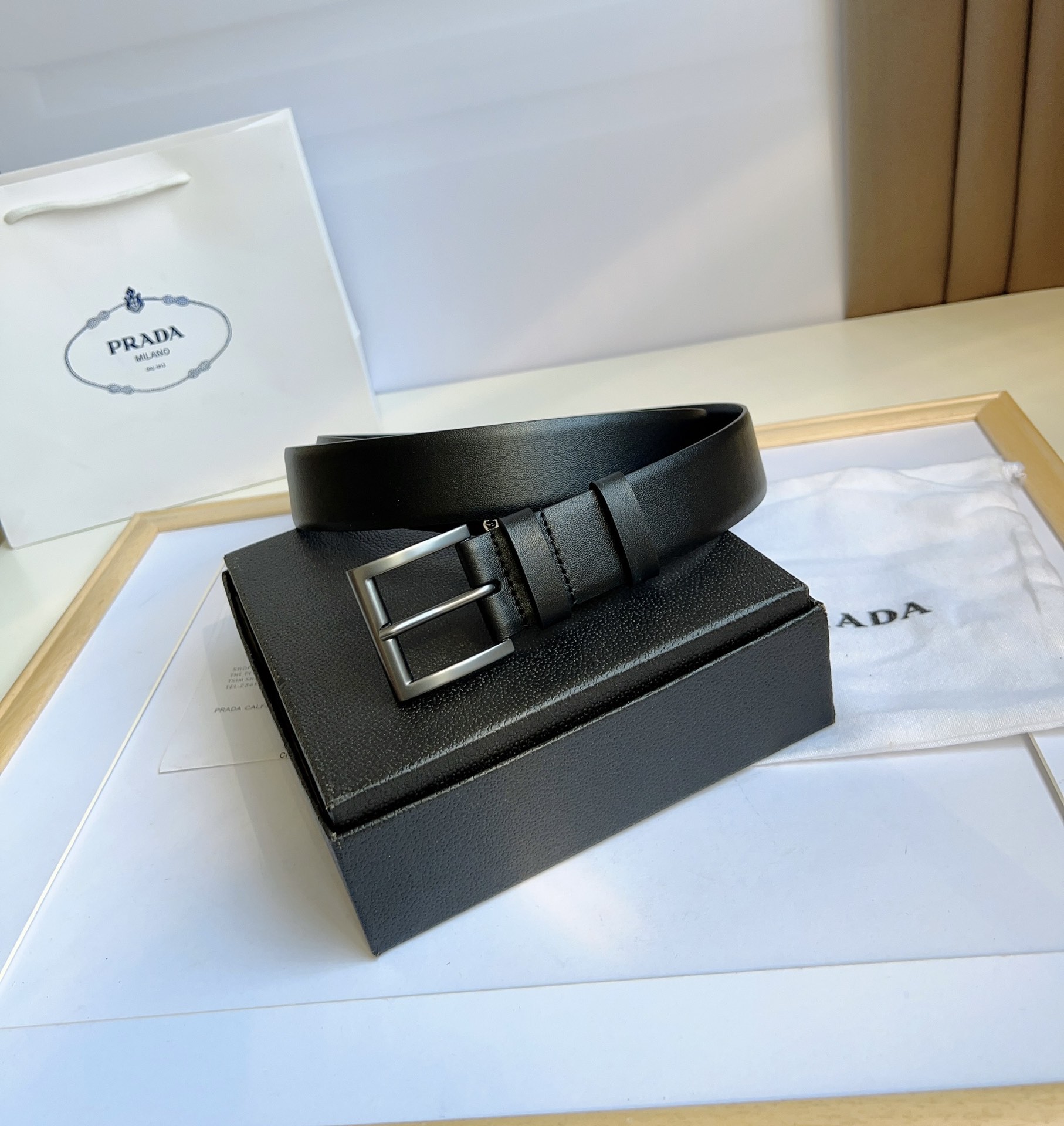 Prada Mens Belt Width 3.5cm