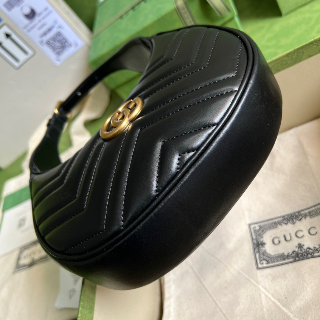 Gucci GG Marmont Half-moon-shaped Women Shoulder Bags Size 21*11*5cm