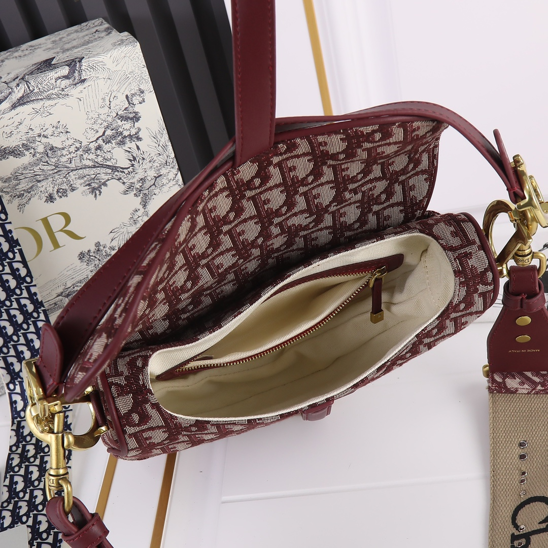 Dior Saddle Bags With Strap Women Shoulder Bags Size 25.5*20*6.5cm