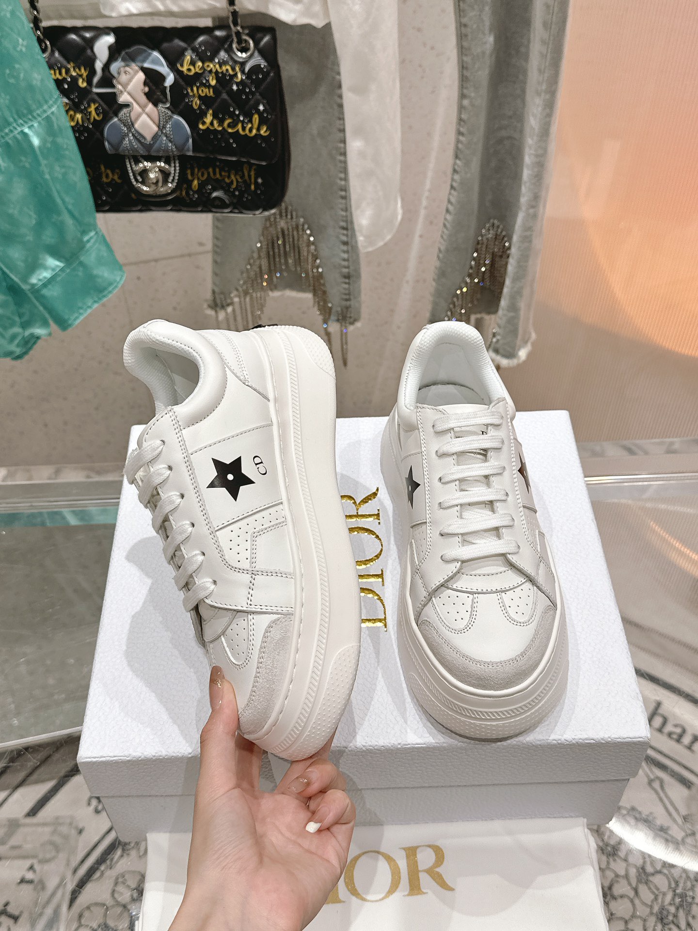 Dior Star Sneaker mit Plateausohle Size 36-41