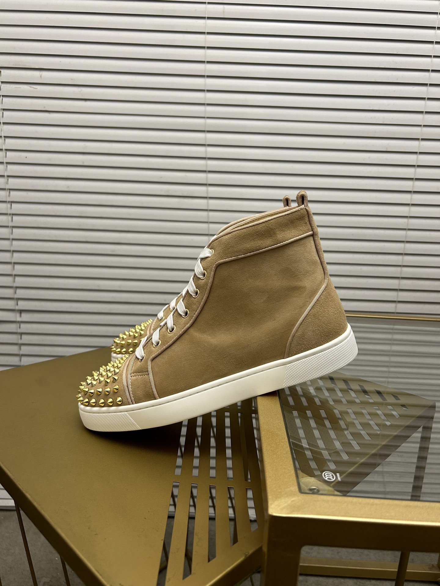 Christian Louboutin Lou Spikes High-Top Sneaker Size 36-46