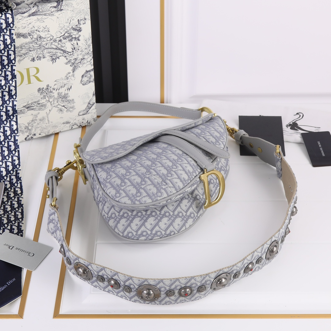 Dior Saddle Bags With Strap Women Shoulder Bags Size 25.5*20*6.5cm
