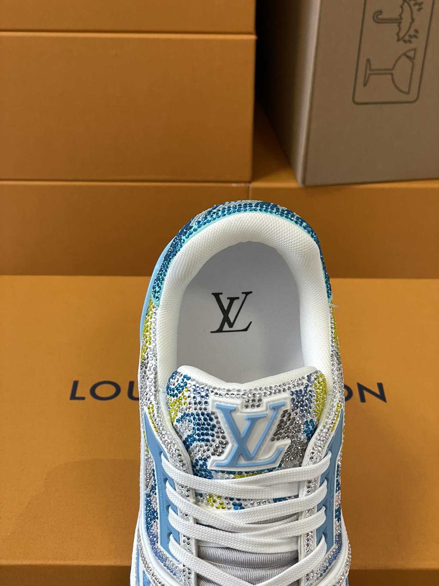 Louis Vuitton LV Trainer Diamond Sneaker Size 36-46