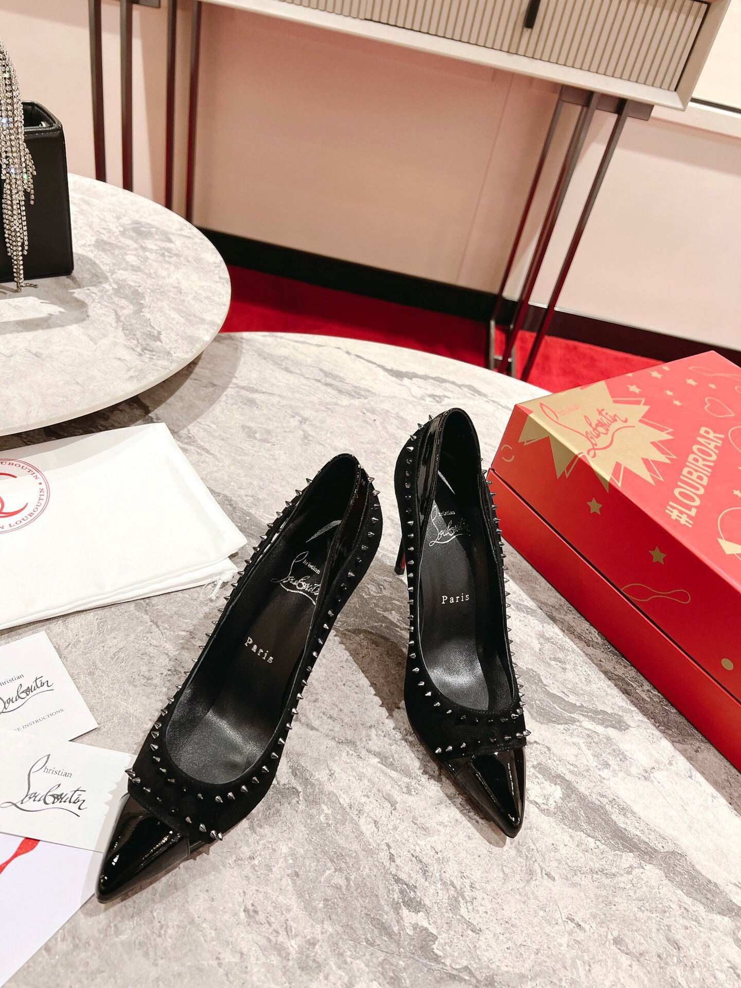 Christian Louboutin Duvette Spikes Pumps Size 35-41
