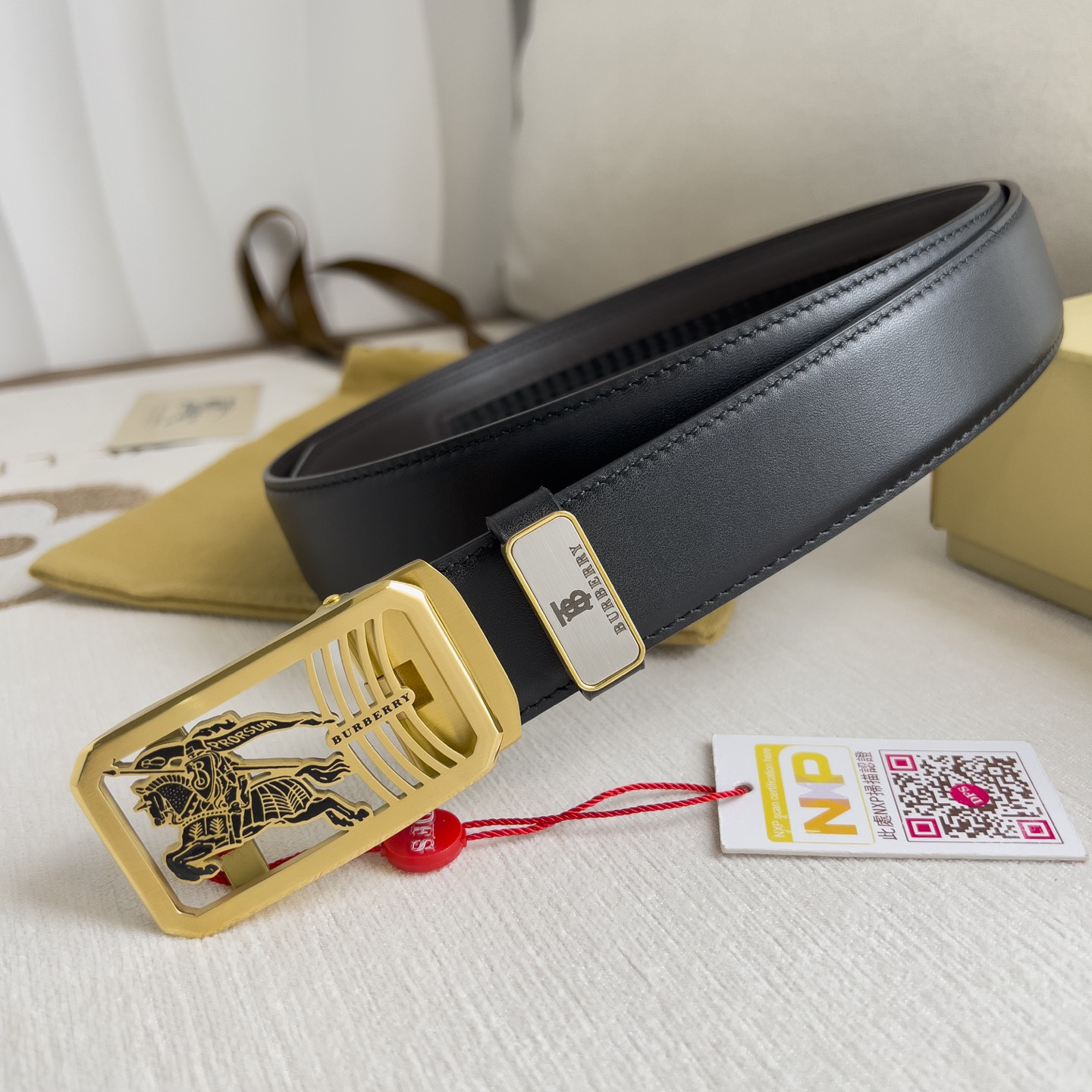 Burberry Mens Belt Width 3.5cm