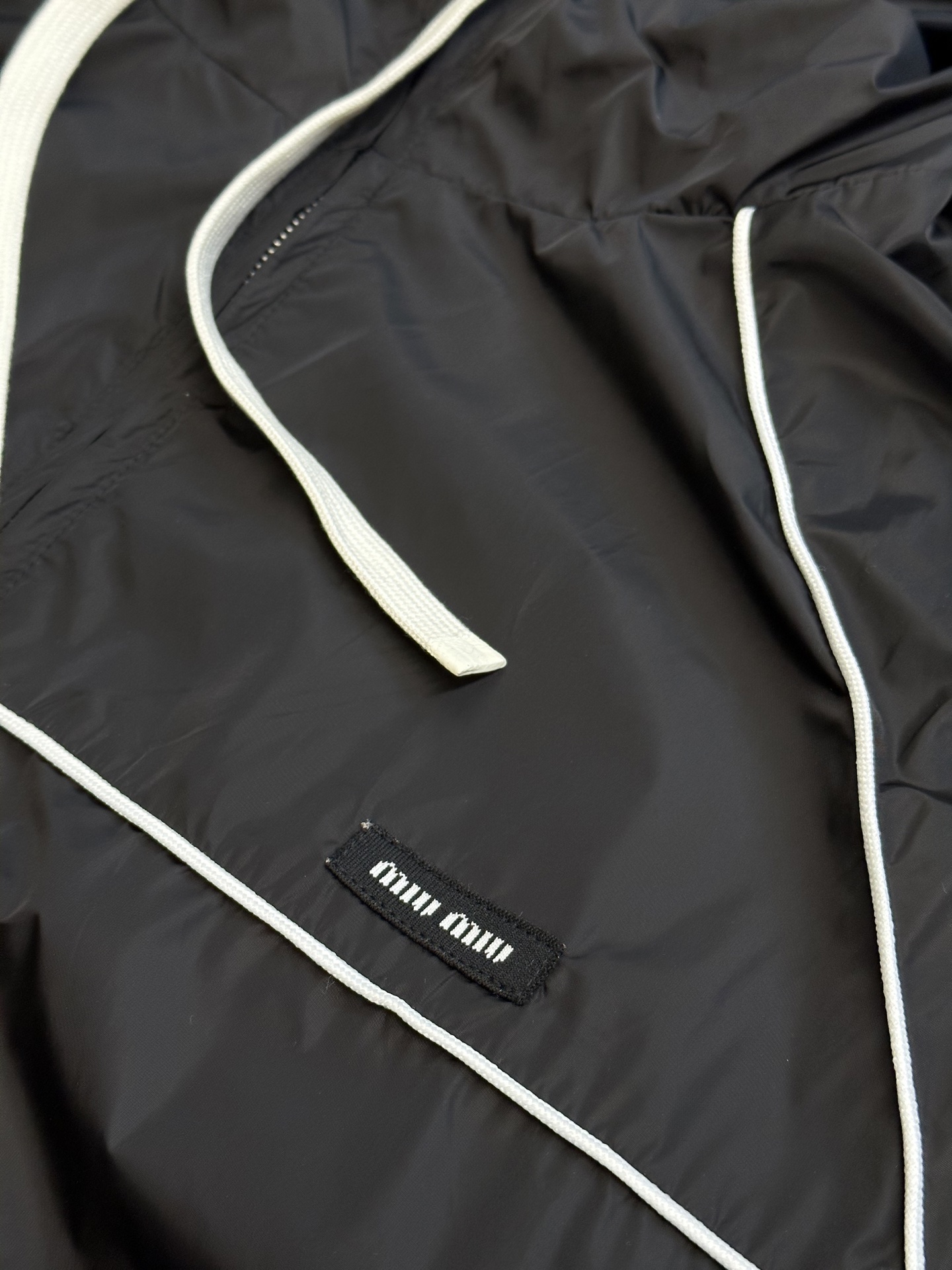 MiuMiu Nylon Zipper Hooded Jacket Size S-XL