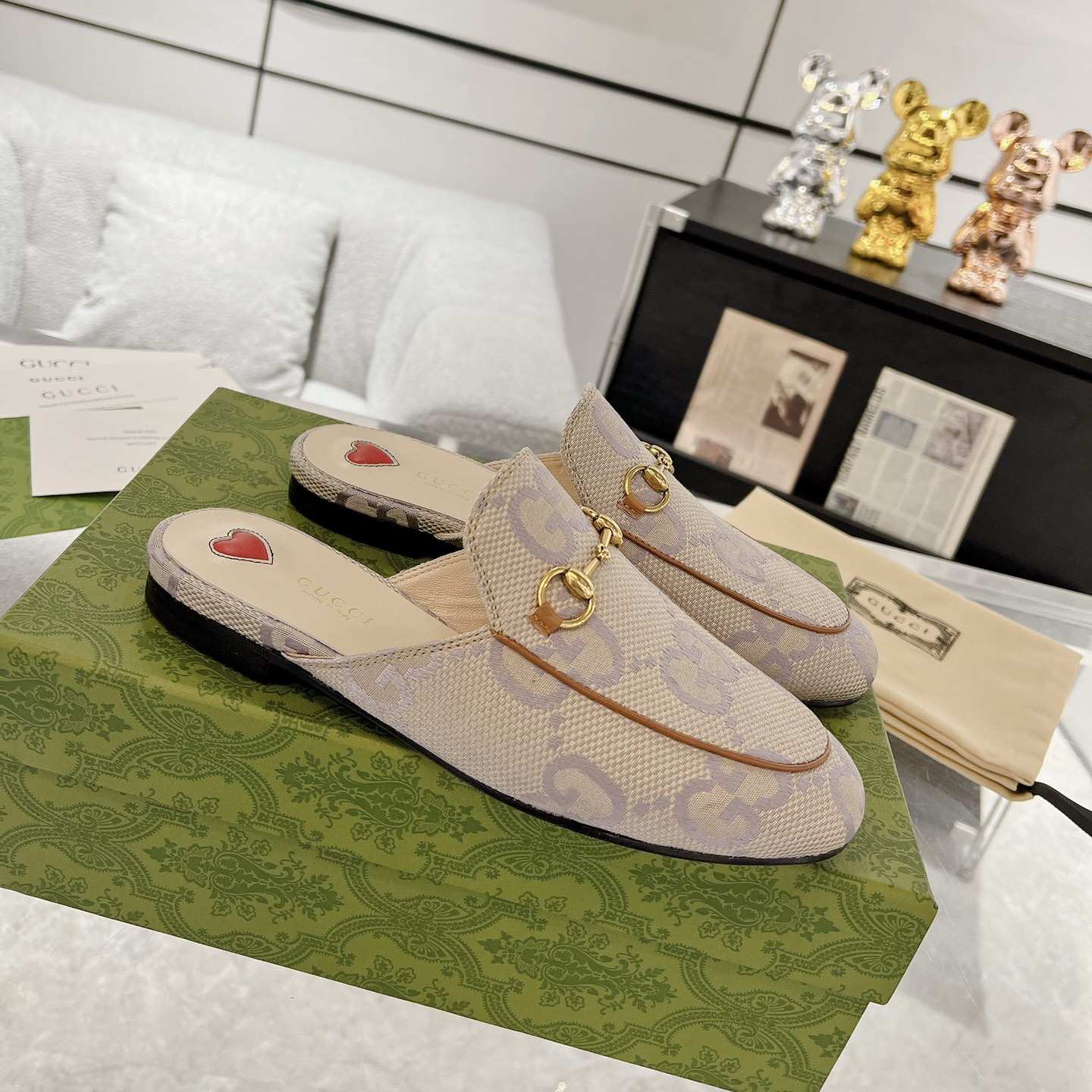 Gucci Princetown GG Slippers Size 35-41