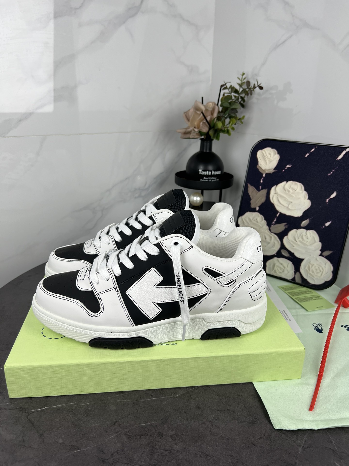 OFF White Out of Office Calf Leather Sneaker Size 36-46