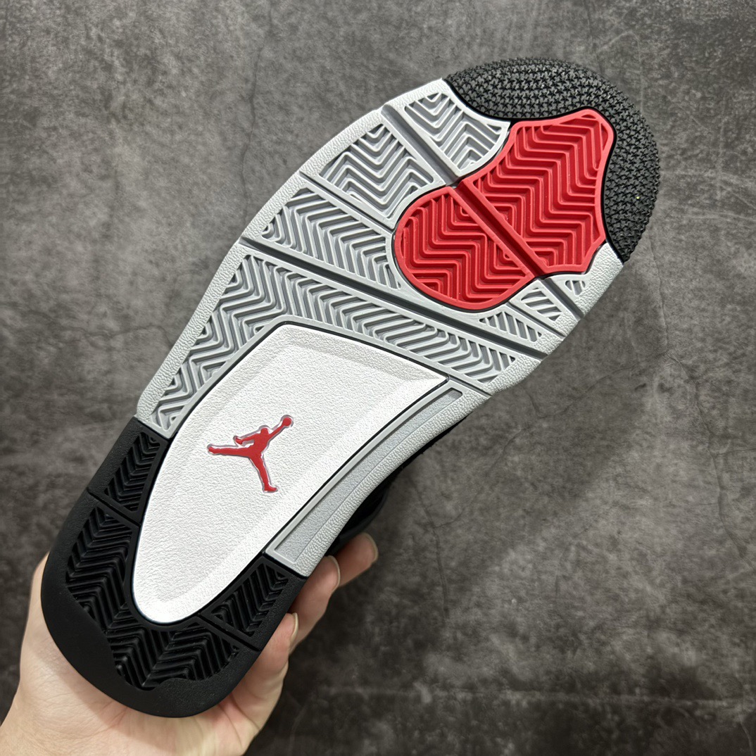 Nike Air Jordan 4 Retro Black Canvas Sneakers Shoes Gr. 36-46